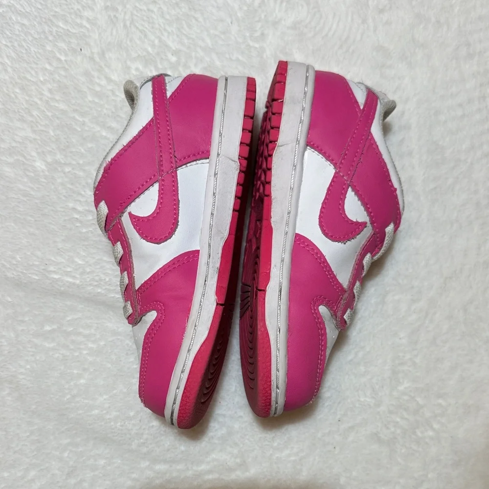 Nike Kids Sneakers in Pink and White size 10 VGUC - Picture 2 of 5